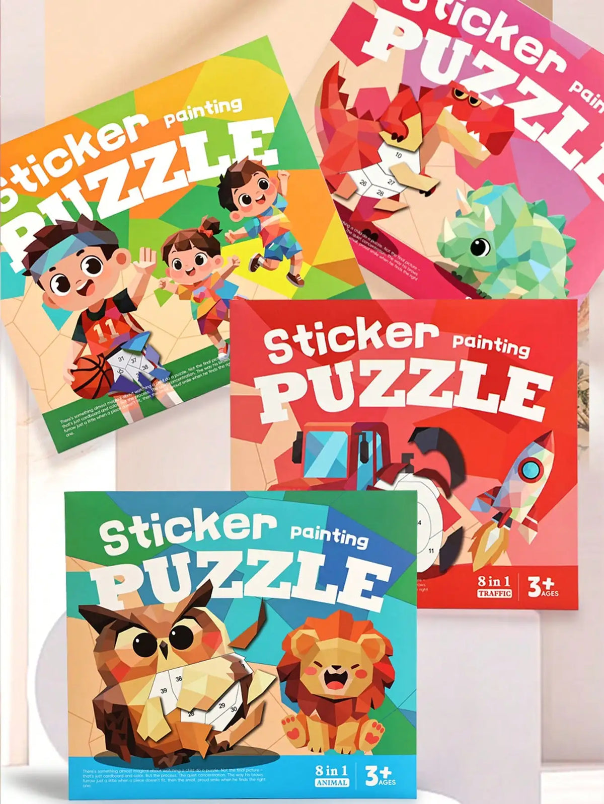 Children's 3D Pop-Up Sticker Book – Montessori Quiet Book Ages 3–6 Kids Activity Book Richie's