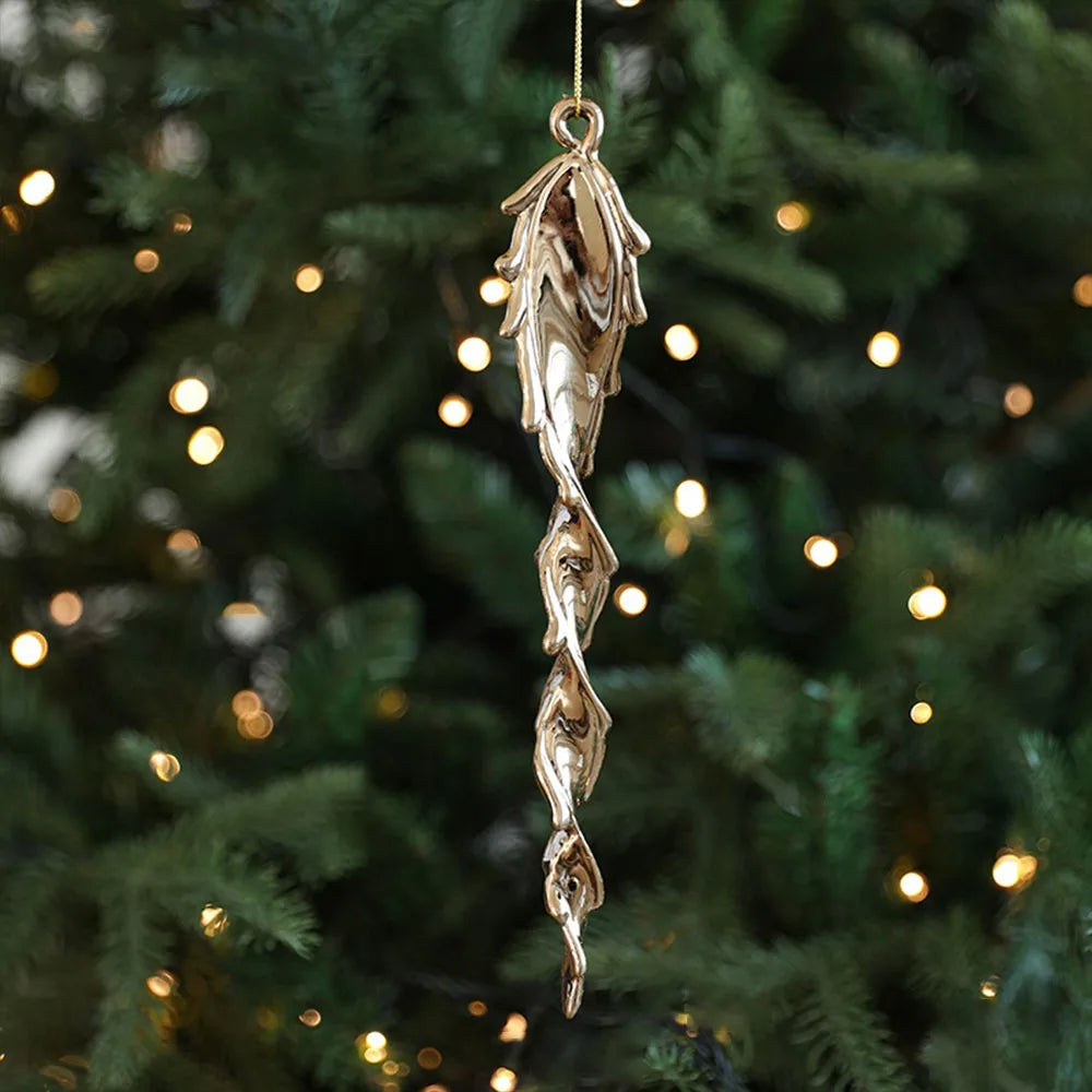 Gold Angel & Snowflake Christmas Tree Hanging Ornaments Christmas Ornaments Richie's icicle