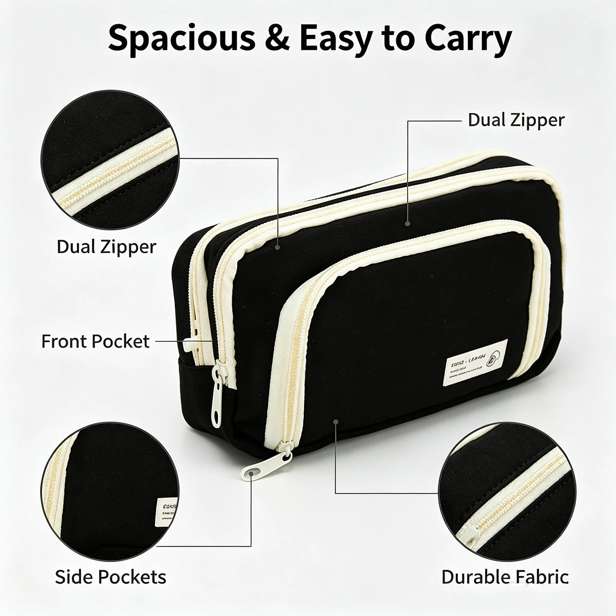 Multi-Layer Canvas Pencil Case – Large Capacity Pen Pouch Canvas Pencil Case Richie's