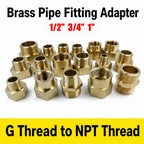 Brass G BSP Female to NPT Male Thread Pipe Fitting Adapter Pipe Fitting Adapter Richie's