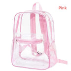 Clear PVC Transparent Backpack – Stadium Approved & Waterproof Transparent Backpack Richie's Pink