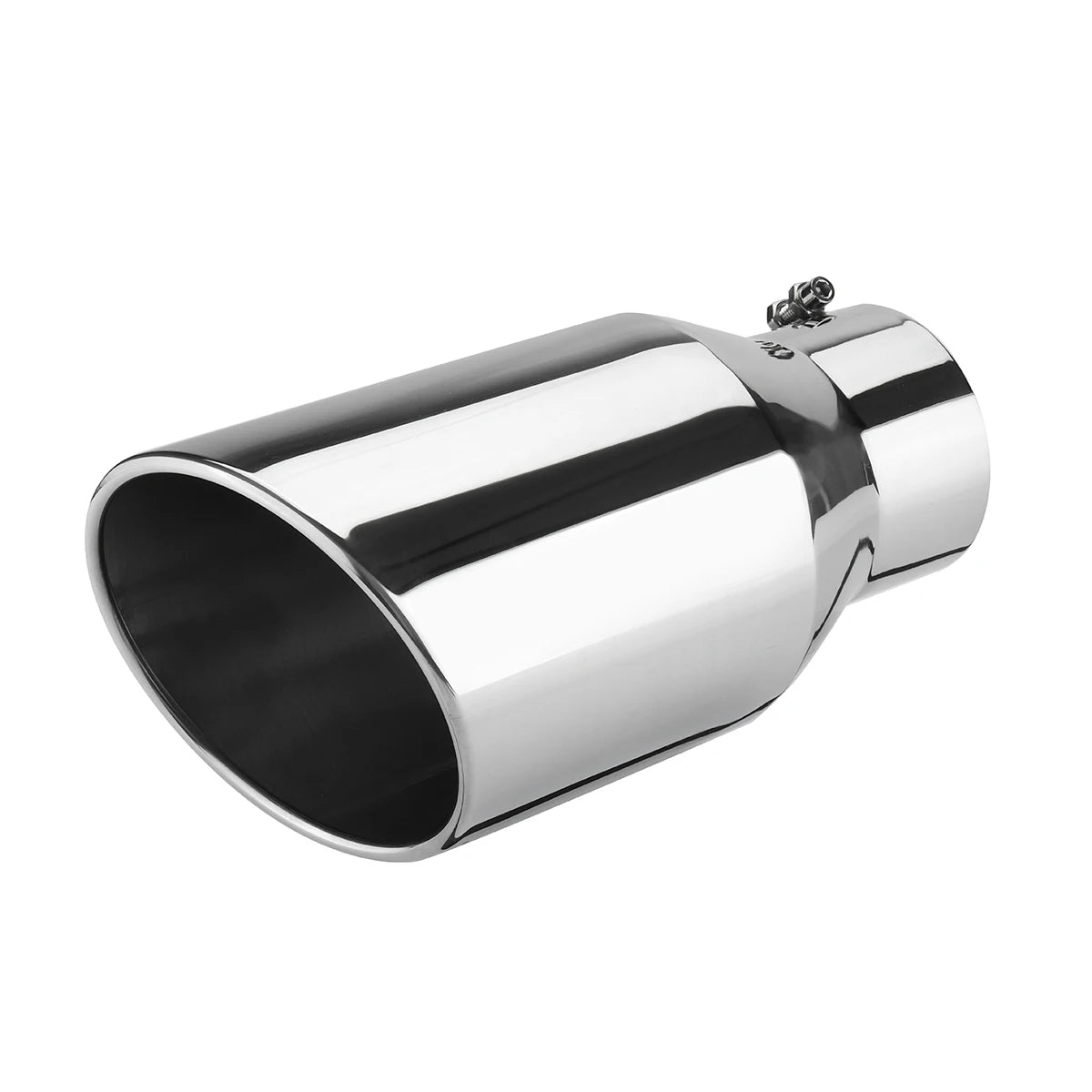 Universal Car Exhaust Tip 12" 4" Inlet 6" Outlet Tailpipe Car Exhaust Tip Richie's Silver
