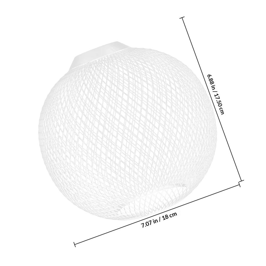 Globe Wire Lampshade Hollow Metal Pendant Light Cover – Black Pendant Lamp Shade Richie's White