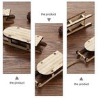 5-Pack Wooden Mini Sleigh Ornaments | Christmas Tabletop Decor Christmas Sleigh Ornament Richie's