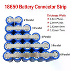 Nickel Plated Battery Strip 18650 Connector 0.1mm 5M/10M Roll Battery Connector Strip Richie's