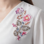 Beaded Sequin Flower Lace Applique Sew-On Patch for Wedding Dress Lace Applique Patch Richie's