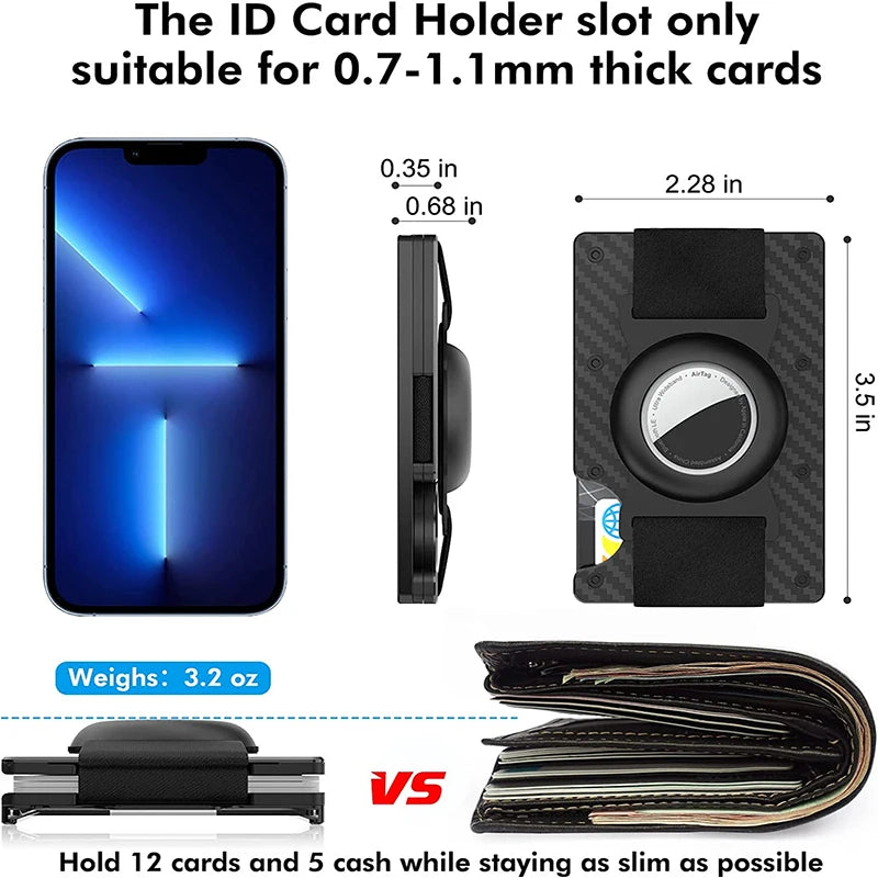 Zeeker Men's Metal Wallet | AirTag Bracket & RFID Blocking Metal Card Wallet Richie's