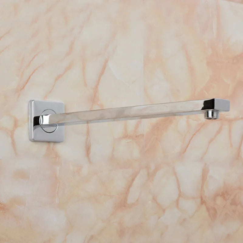 HOBHE Matte Black 38cm Concealed Wall-Mounted Shower Arm Shower Arm Richie's