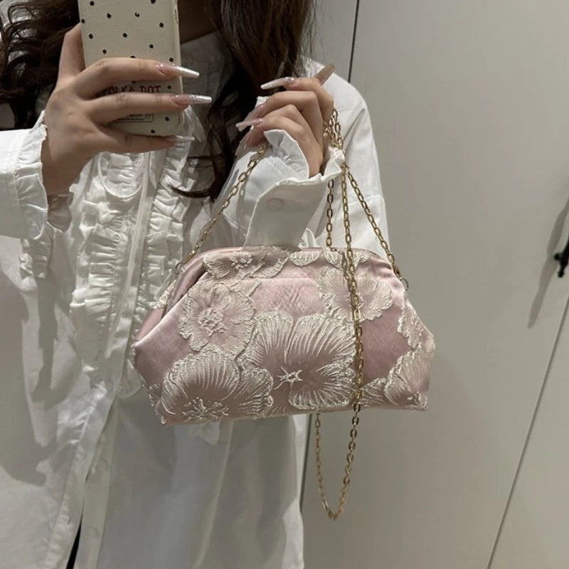 Retro Chinese Cheongsam Shoulder Bag | Chain Wristlet Women Shoulder Bag Richie's