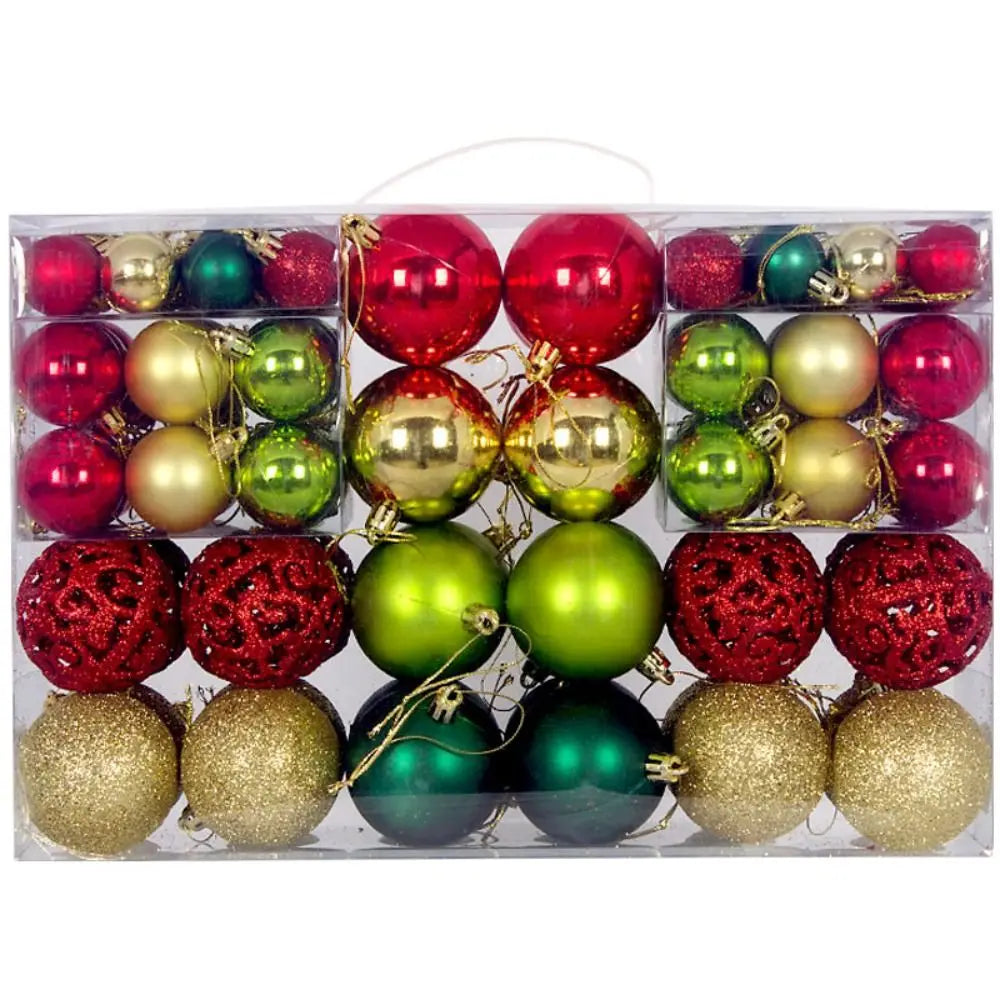 100PCS Christmas Ball Ornaments Set – 8cm, 18 Colors Baubles Christmas Ornament Set Richie's 3