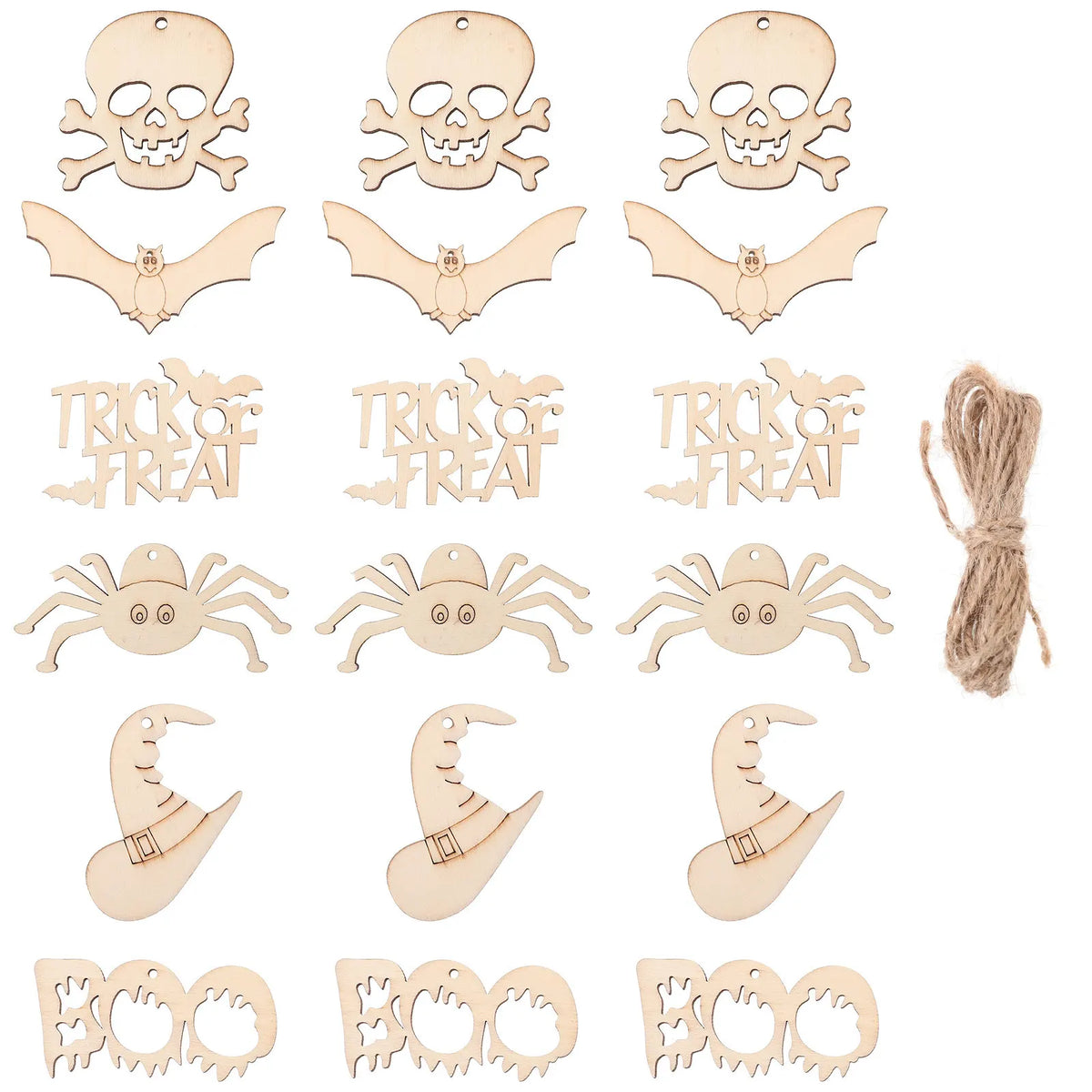 60Pcs Blank Wood Slices Halloween DIY Craft Cutouts & Ornaments DIY Wood Craft Kit Richie's other