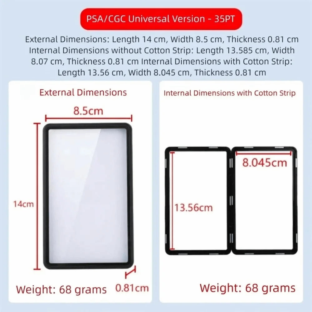 Gradient Aluminum Trading Card Case 35PT UV Double-Sided Glass Trading Card Case Richie's