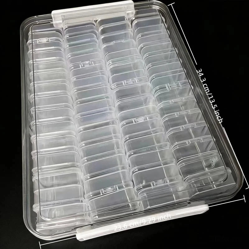 Nail Art Jewelry Rhinestone Storage Box – Multi-Compartment Jewelry Storage Box Richie's 60Pcs