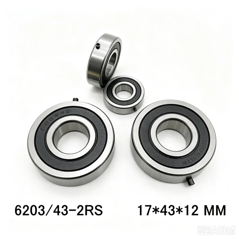 JARBLUE 6203/43 2RS Non-Standard Ball Bearing 17×43×12mm – 2pcs Ball Bearings Richie's