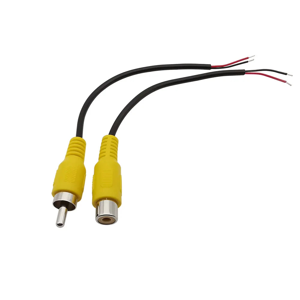 2Pcs RCA Male Female Pigtail Wire Connector – Audio Video DIY RCA Wire Connector Richie's