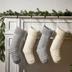 Knit Christmas Stocking 18" Kids Candy Gift Bag Holiday Decor Christmas Stocking Richie's