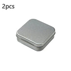 2Pcs Square Metal Storage Tins with Sealed Hinged Lids Metal Storage Tins Richie's A5