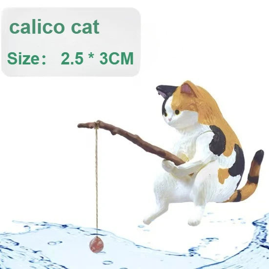 Fishing Cat Fish Tank Ornament – Hanging Resin Aquarium Décor Aquarium Ornament Richie's 1pc Style 7