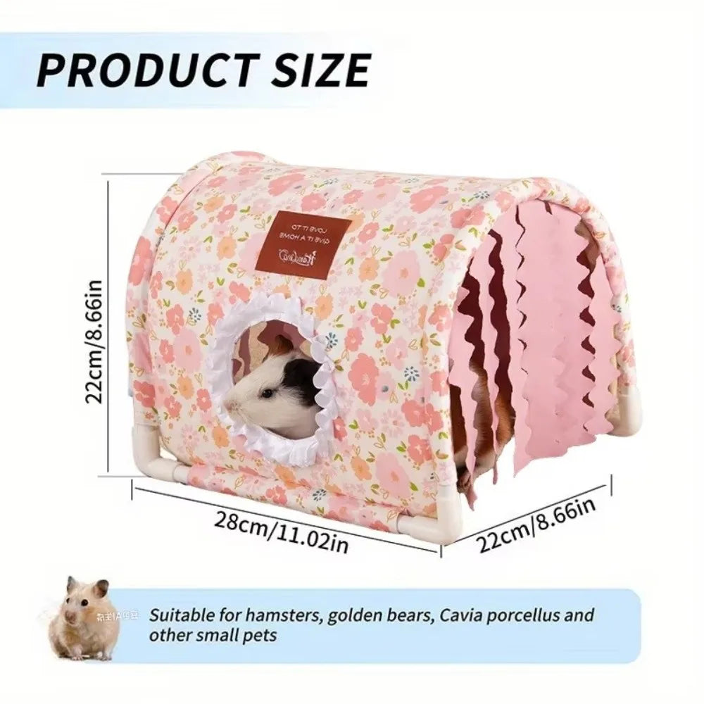 Floral Tassel Tunnel Nest Shelter – Hamster Guinea Pig Rabbit Small Pet Shelter Richie's