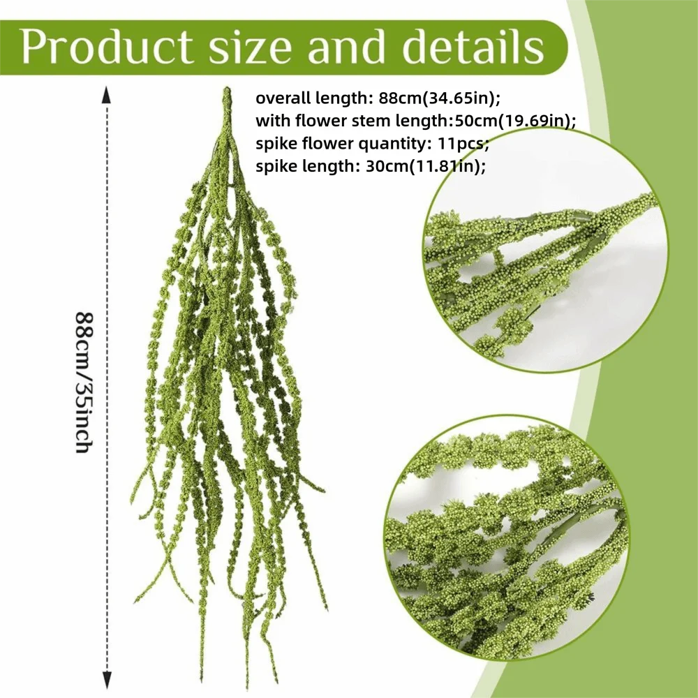 Artificial Amaranthus Caudatus Flower – 11 Spikes, 88cm Artificial Flower Richie's