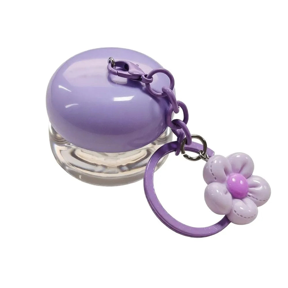 Refillable Mini Lip Balm Jar 5g with Keychain Pendant Lip Balm Container Richie's Purple