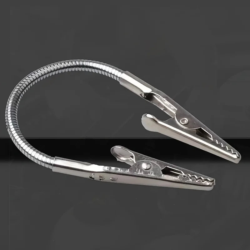 Heavy-Duty Double-Headed Crocodile Clip Holder – Bendable Clip Holder Clamp Richie's 1pc