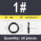 Kande Nitrile O-Ring Set 20-30pcs 1.4-26.5mm Oil Seal Gasket Rubber O-Ring Set Richie's 1.4x0.8 30pcs