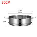 304 Stainless Steel Steamer Basket 16–32cm Food Steam Rack Steamer Basket Richie's 30cm-with Handle