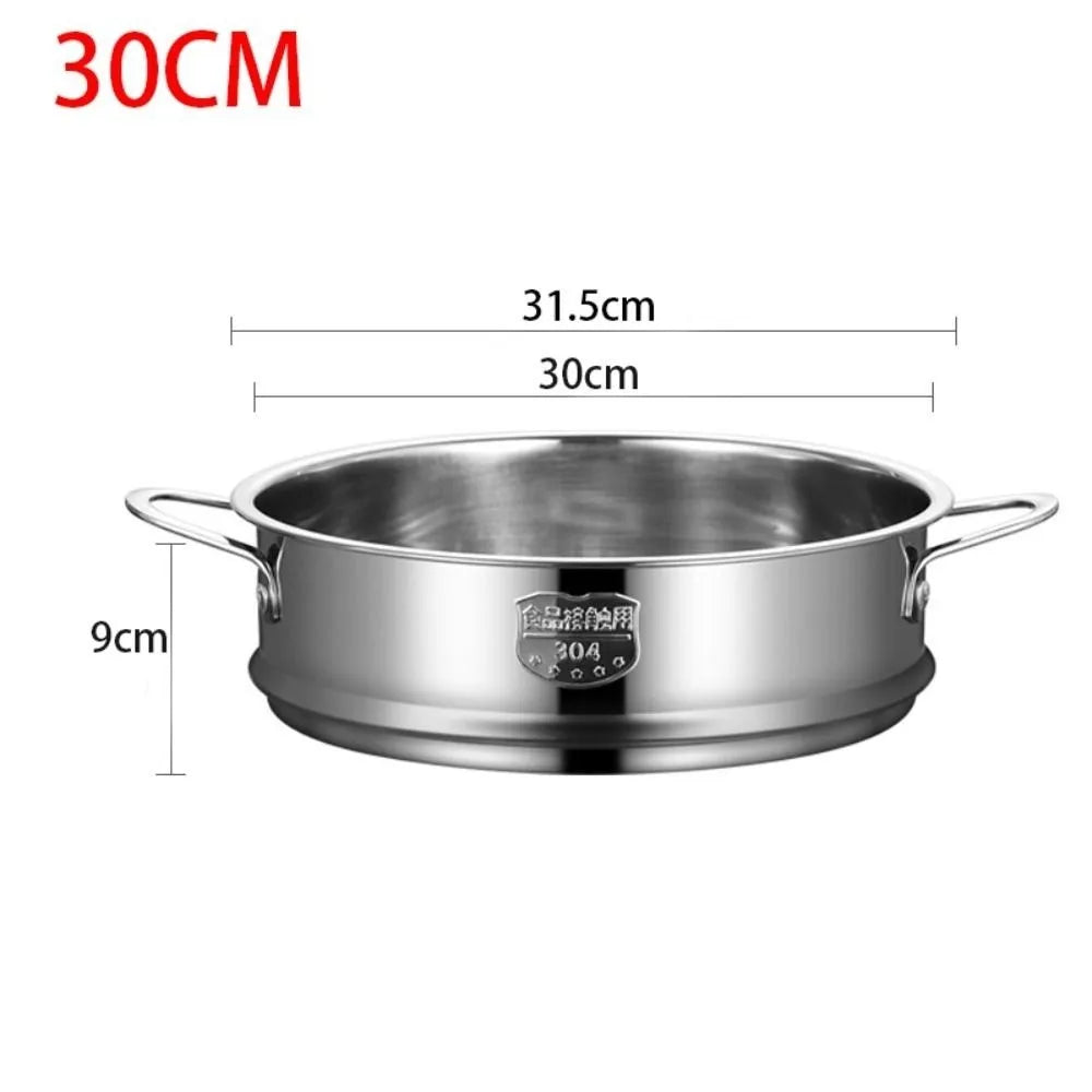 304 Stainless Steel Steamer Basket 16–32cm Food Steam Rack Steamer Basket Richie's 30cm-with Handle