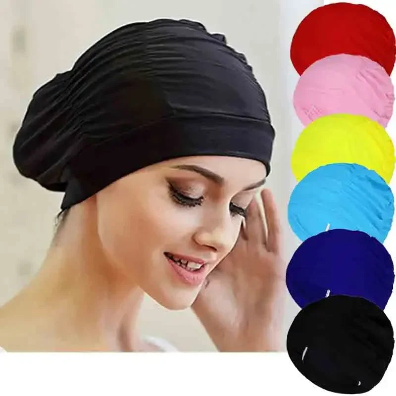 Elastic Swim Cap for Long Hair – Unisex Turban Bathing Cap Swim Cap Richie's