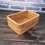Handwoven Rattan Storage Basket | Desktop & Kitchen Organizer Rattan Storage Basket Richie's S