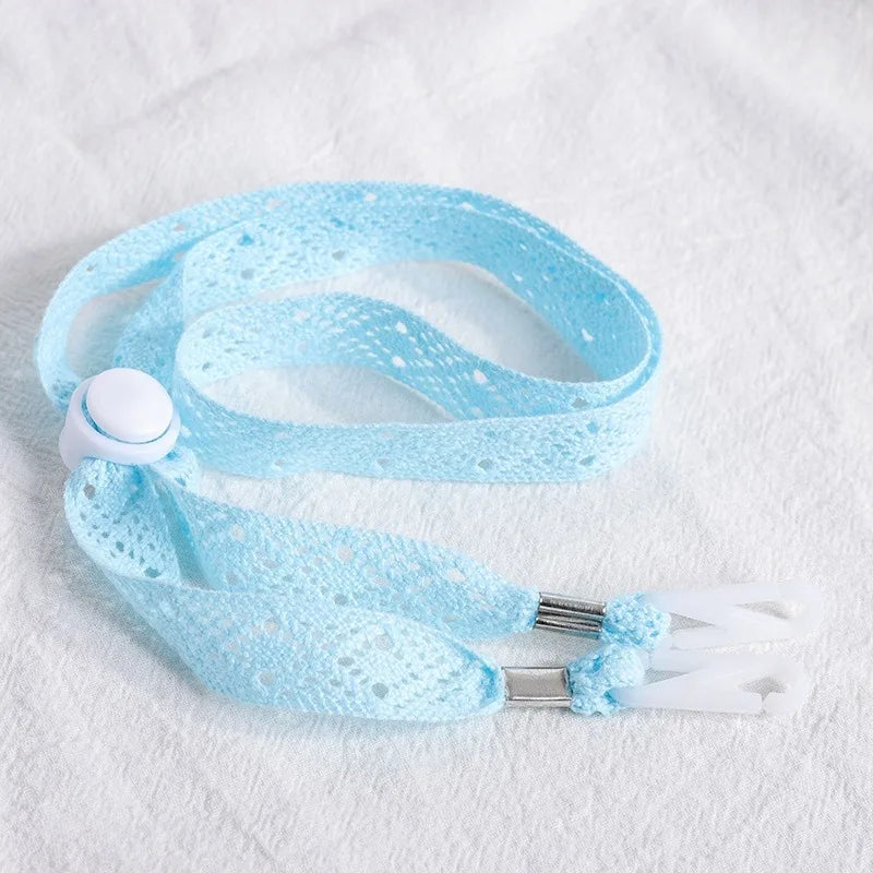 Elastic Hat Retainer Windproof Chin Strap & Adjustable Hat Cord Hat Chin Strap Richie's light blue 1PCS