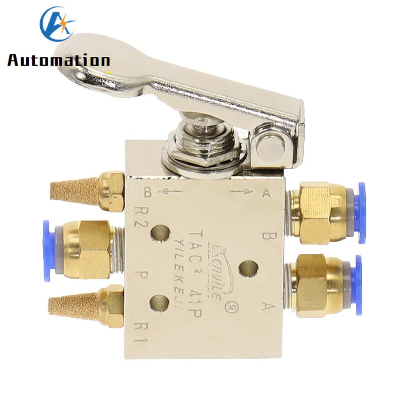 TAC2-41P 1/8" Pneumatic Lever Valve 5-Way 2-Position Spring Return Pneumatic Lever Valve Richie's