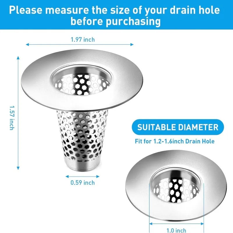 Stainless Steel Drain Strainer Filter Net – Sink & Shower Drain Strainer Filter Richie's