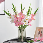 Purple White Artificial Gladiolus Branch – PU Fake Flower Stem Artificial Flower Stem Richie's