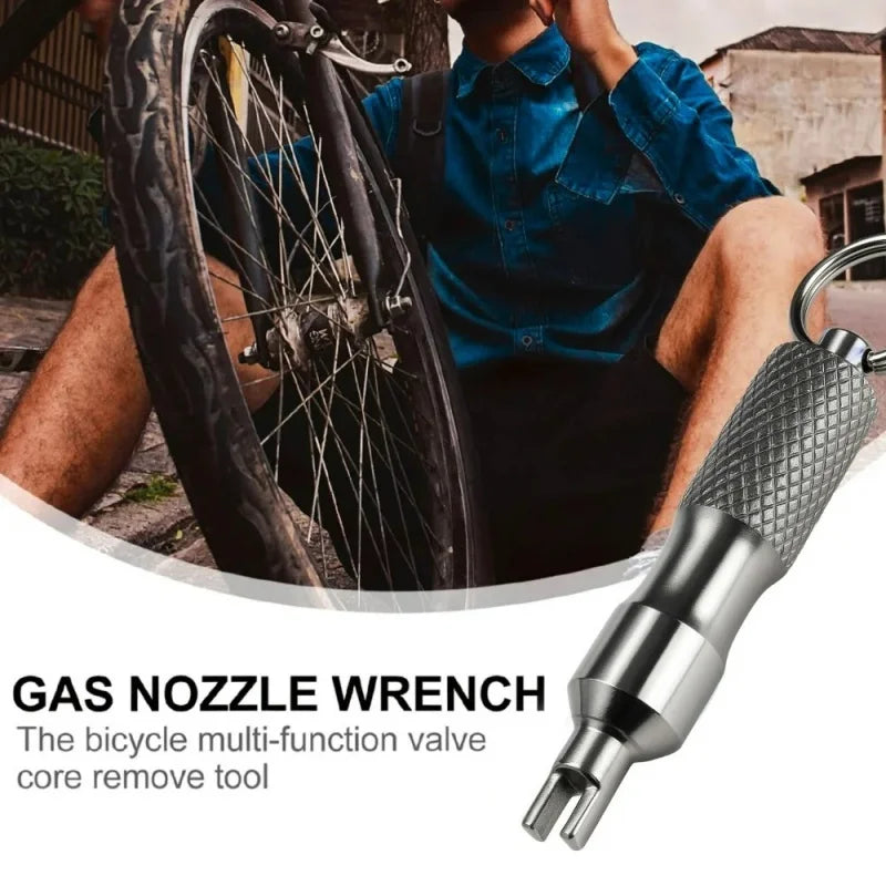 Stainless Steel Tire Valve Core Removal Tool with Keyring Tire Valve Tool Richie's