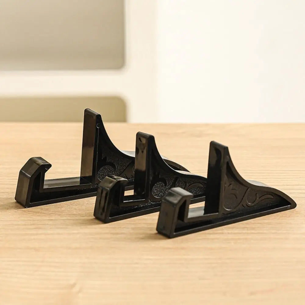 2Pcs Plastic Photo Frame Easel Stand – Clear & Black Holder Picture Frame Stand Richie's