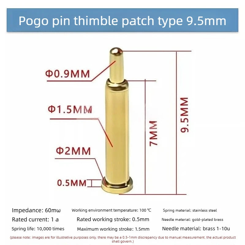 DIP SMD Double Spring PCB Pogo Pin Connectors 20/50/100 Pcs