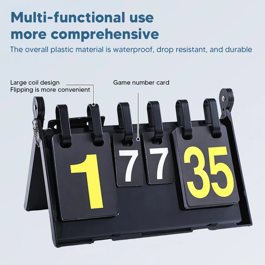 Folding Scoreboard Double-Sided Score Flipper – Indoor & Outdoor Portable Scoreboard Richie's