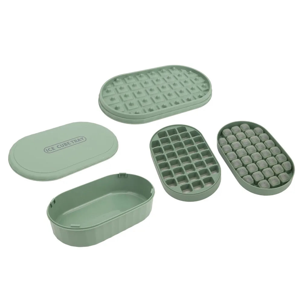72-Cube Stackable Press Ice Tray with Storage Box & Scoop Ice Cube Tray Richie's