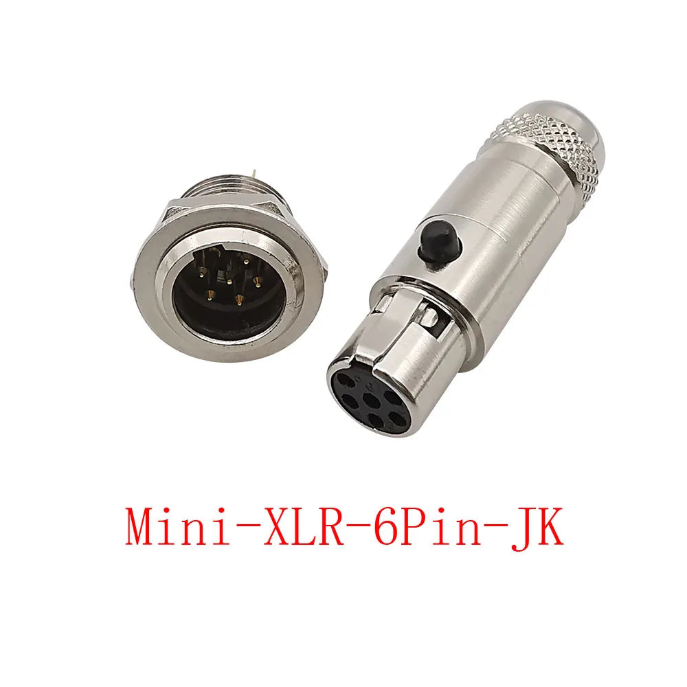 Mini XLR Connector 3/4/5/6 Pin Male Female Audio MIC Plug Audio XLR Connector Richie's 1Pair 6Pin-JK