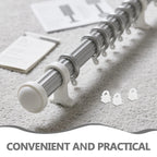 200Pcs White Plastic Curtain Track Hooks & Rail Gliders Curtain Track Gliders Richie's