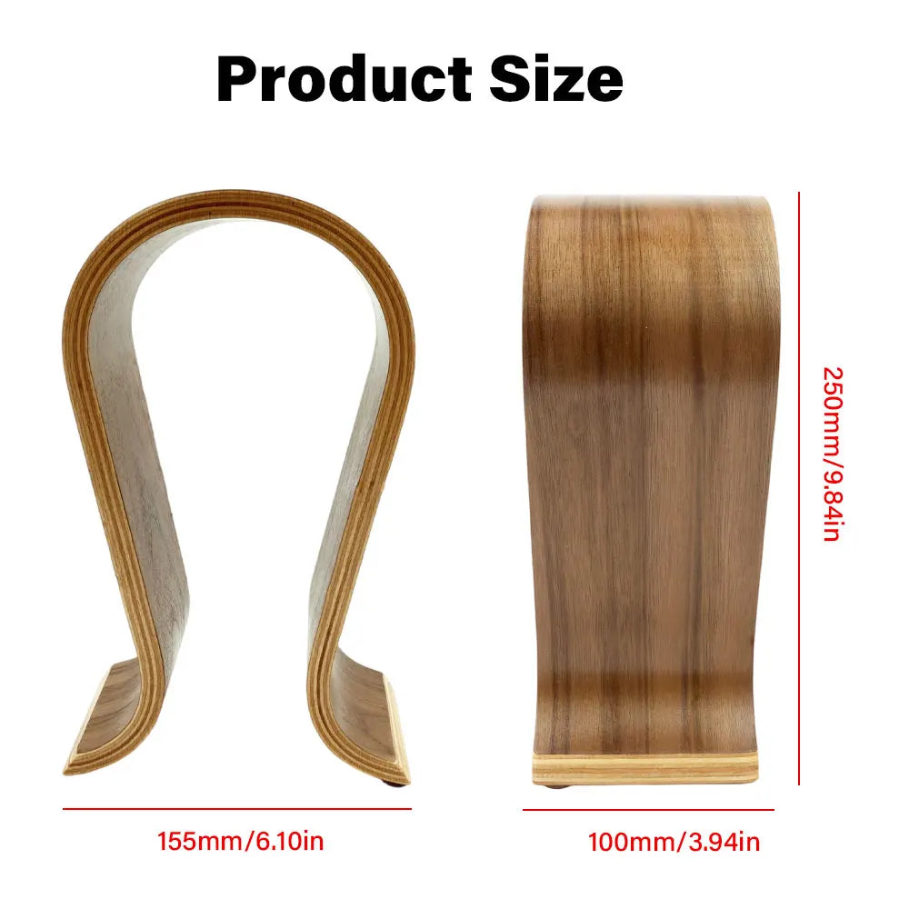 Wooden Headphone Stand Desk Hanger Holder – Universal Fit Headphone Stand Richie's