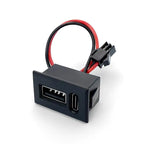 USB Type-C Double-Layer Lamp Charging Socket with Cable USB Charging Socket Richie's Black