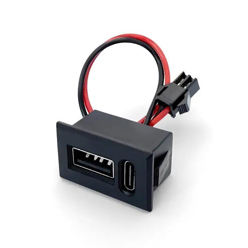 USB Type-C Double-Layer Lamp Charging Socket with Cable USB Charging Socket Richie's Black