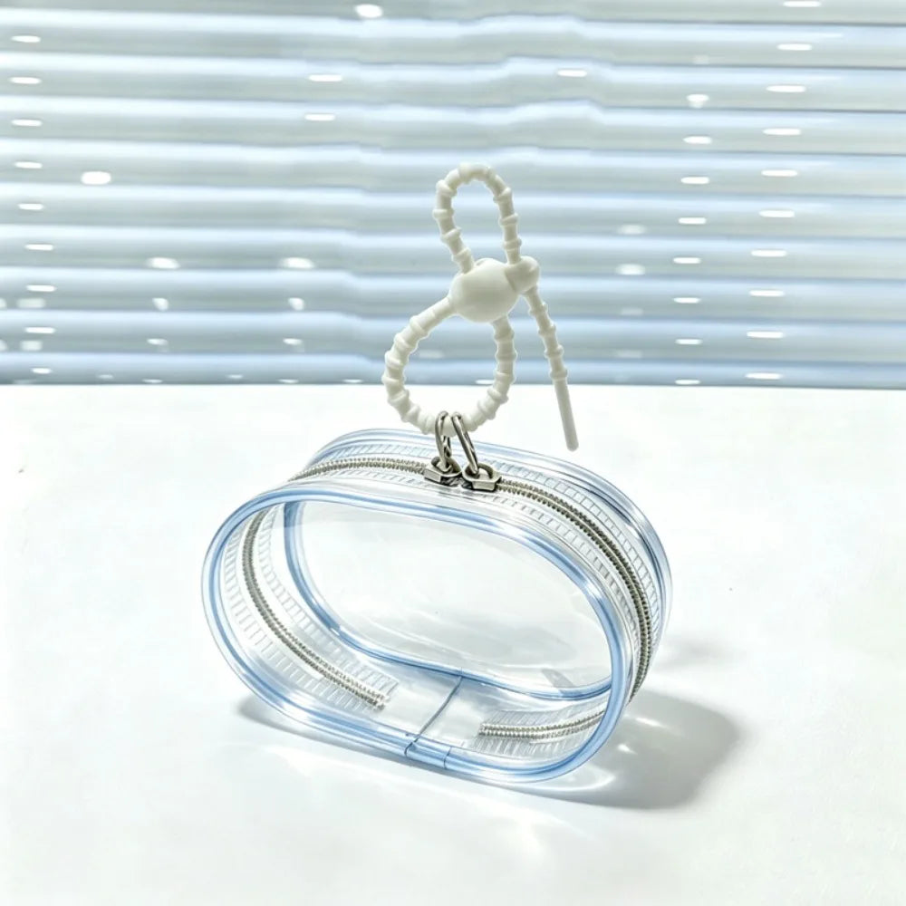 Transparent PVC Pet Food Pouch with Zipper & Hanging Loop Pet Treat Pouch Richie's Light Blue 2