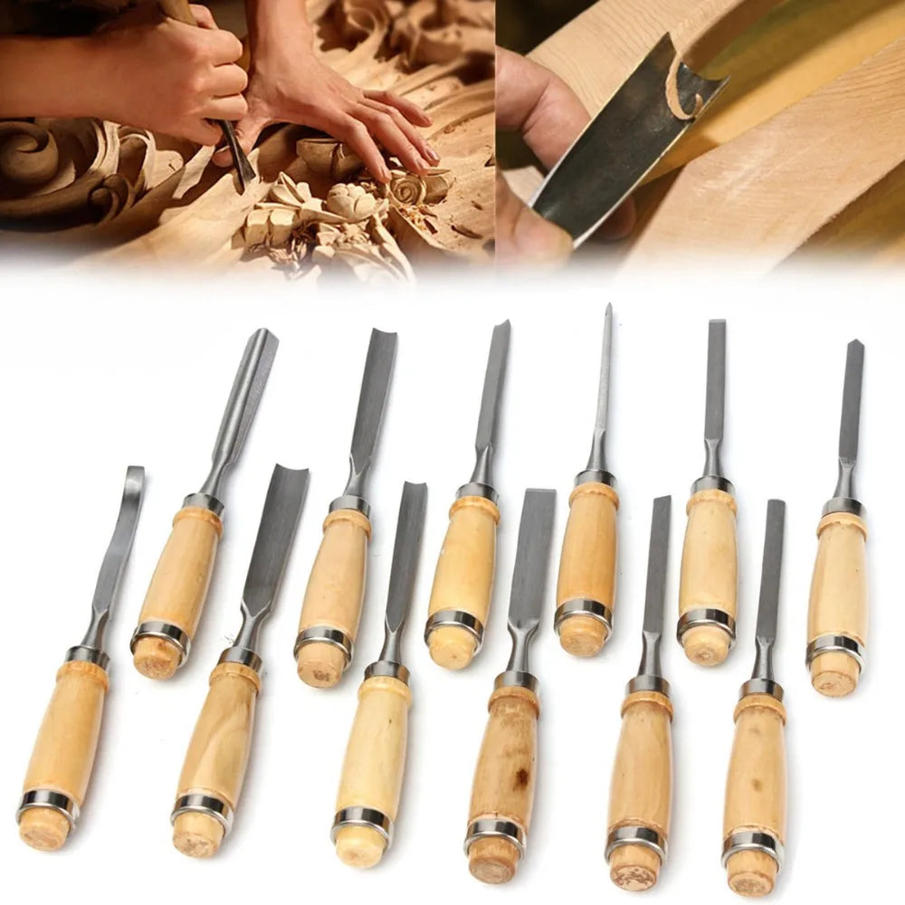 12-Piece Wood Carving Chisel Set – Professional Woodworking Gouges Wood Carving Chisel Set Richie's