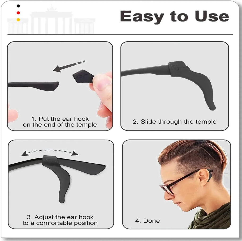Silicone Anti-Slip Glasses Ear Hooks & Eyewear Grip Holder Eyewear Accessories Richie's