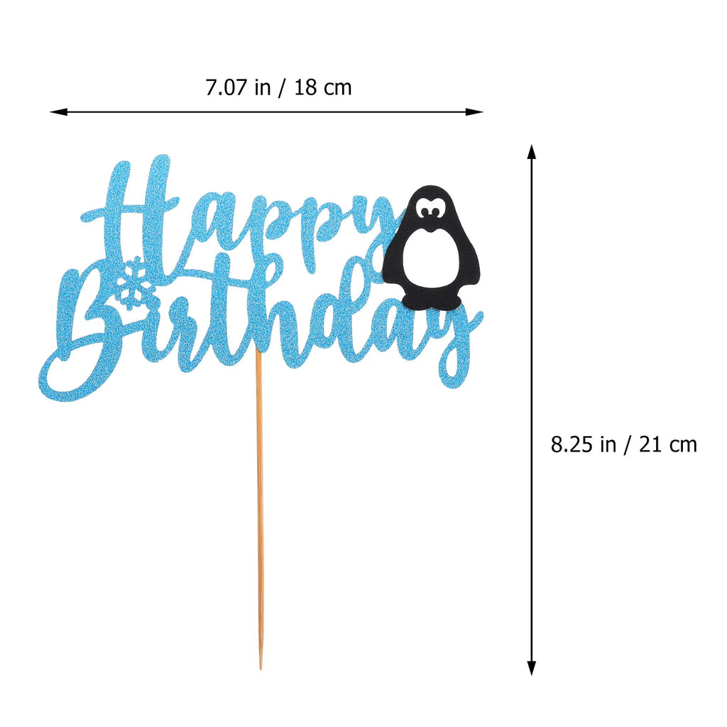 2Pcs Penguin Cake Toppers Birthday Party Dessert Decorations Cake Topper Richie's