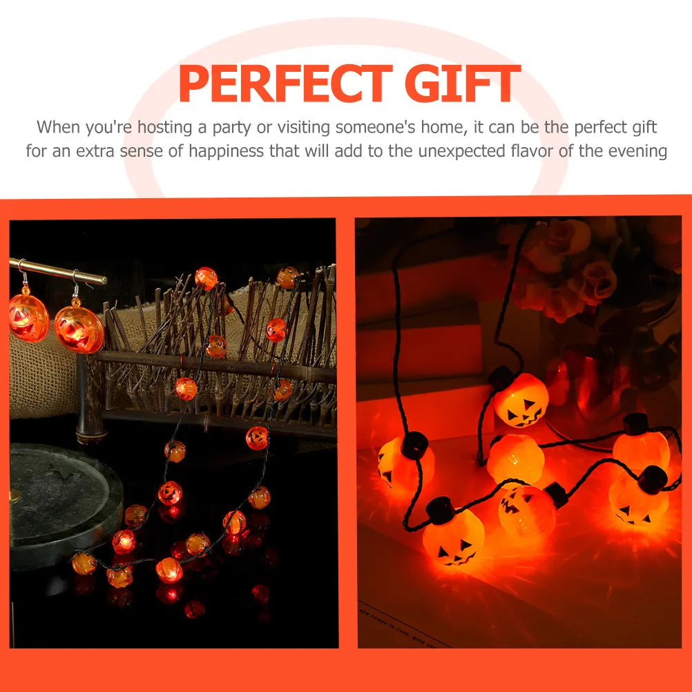 2Pcs Halloween Pumpkin LED String Lights – Warm Glow Decor LED String Lights Richie's Default Title